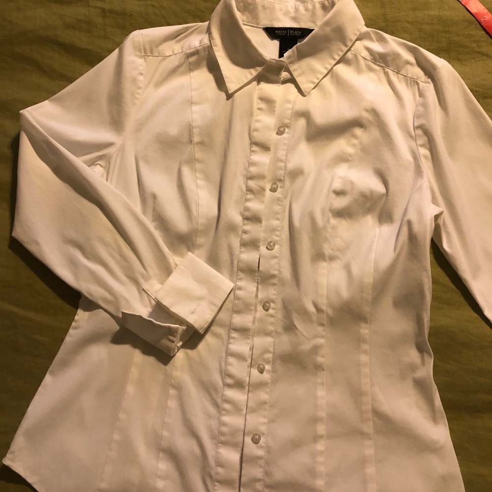 White long sleeved Shirt, stretchy,